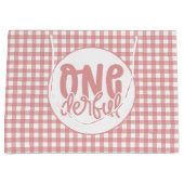 1. Geburtstag Party Niedliche Pastel Pink Onederfu Große Geschenktüte (Vorderseite)