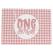 1. Geburtstag Party Niedliche Pastel Pink Onederfu Große Geschenktüte (Rückseite)