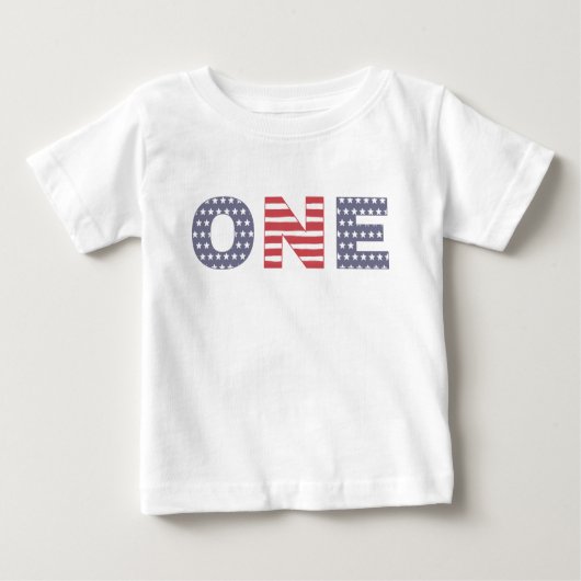 1. Geburtstag Party Outfit, Unabhängigkeitstag Baby T-shirt (Vorderseite)