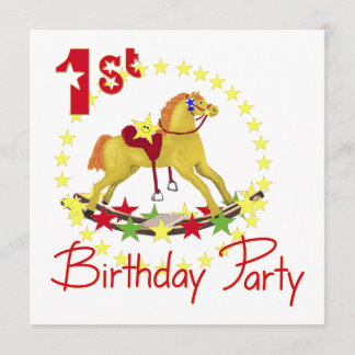 1. Geburtstag Party Rockpferd Einladung