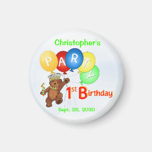 1. Geburtstag Party Royal Bears Magnet