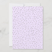 1. Geburtstag Party - Silber Lila Einladung (Rückseite)