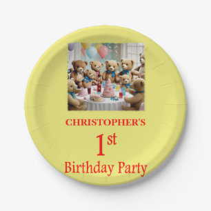 1. Geburtstag Party Teddy Bears Party Pappteller