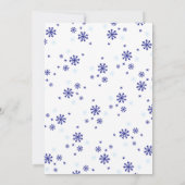 1. Geburtstag Party Winterschnee Weihnachten Einladung (Rückseite)