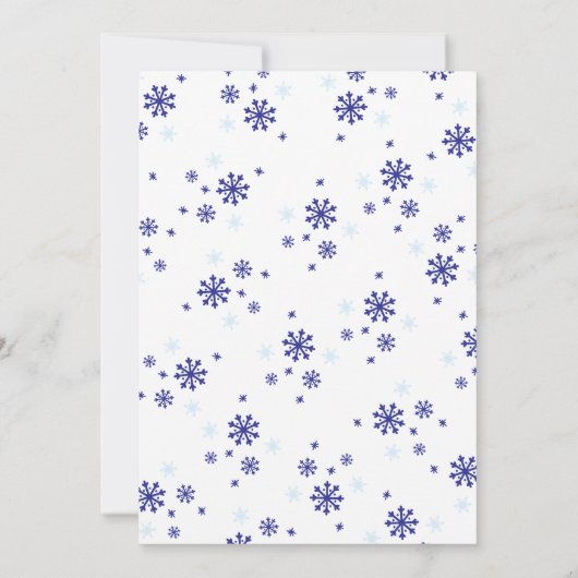 1. Geburtstag Party Winterschnee Weihnachten Einladung (Rückseite)