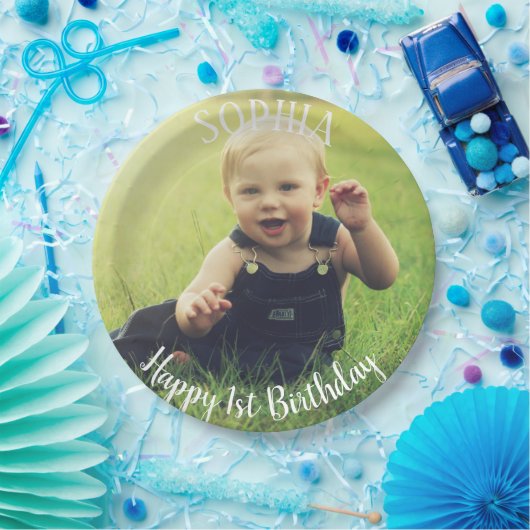 1. Geburtstag personalisiert Pappteller (Party)