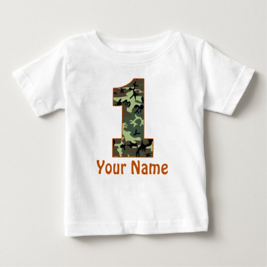 1. Geburtstag Personalisierte Camouflage Shirt (Vorderseite)