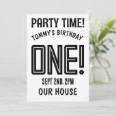 1. GEBURTSTAG PERSONALISIERTE Einladung (Stehend Vorderseite)