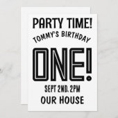 1. GEBURTSTAG PERSONALISIERTE Einladung (Vorne/Hinten)