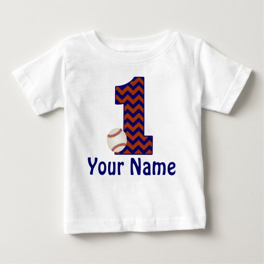 1. Geburtstag Personalisiertes Baseball-Shirt Baby T-shirt (Vorderseite)