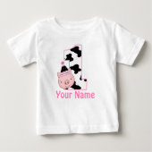 1. Geburtstag Personalisiertes kleines Piggy-Shirt Baby T-shirt (Vorderseite)