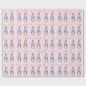 1. Geburtstag Peter der Rabbit Pink Blase Kaugummi Geschenkpapier (Flach)