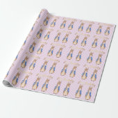 1. Geburtstag Peter der Rabbit Pink Blase Kaugummi Geschenkpapier (Ungerollt)