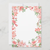 1. Geburtstag Pink Boho Botanische Blume Einladung (Rückseite)