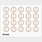 1. Geburtstag Pink Rose Gold Glitzer Vielen Dank Runder Aufkleber (Blatt)