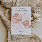 1. Geburtstag Pink Teddy Bear Einladung