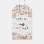 1. Geburtstag Pink Winter Wonderland Geschenkanhänger