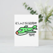 1. Geburtstag Postkarte (Stehend Vorderseite)