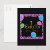 1. Geburtstag  Postkarte (Vorne/Hinten)