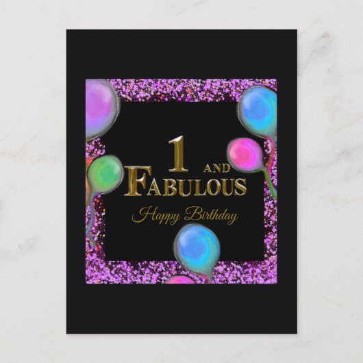 1. Geburtstag  Postkarte (Vorderseite)
