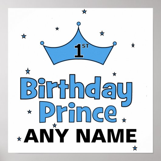 1. Geburtstag Prince Poster! Poster (Vorne)