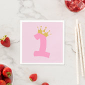1. Geburtstag Princess Crown Serviette (Beispiel)