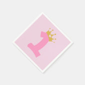 1. Geburtstag Princess Crown Serviette (Ecke)