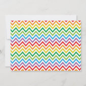 1. Geburtstag Rainbow Chalkboard Foto Einladung (Rückseite)