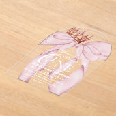 1. Geburtstag Rosa Schleife Mädchen wollen nur ein Acryleinladungen (Ablage )