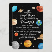 1. Geburtstag - Rundgang durch den sonnigen Weltra Einladung (Vorne/Hinten)