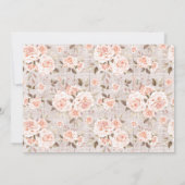 1. Geburtstag Rustic Wood Shabby Chic Rose Foto Einladung (Rückseite)