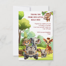 1. Geburtstag Safari Wild One Dschungel Danke Kart