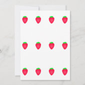 1. Geburtstag Sehr berry Niedlich Strawberry Party Einladung (Rückseite)