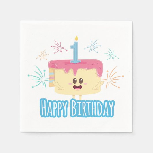 1. Geburtstag Serviette (Vorderseite)