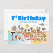 1. Geburtstag SoCal Ankündigungspostkarte (Vorne/Hinten)