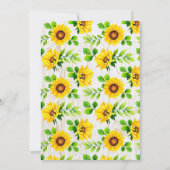 1. Geburtstag Sonnenblume & Rustikale Holzlandwirt Einladung (Rückseite)