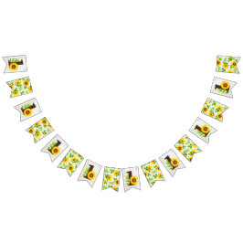 1. Geburtstag Sonnenblume & rustikales Holz Party  Wimpelkette