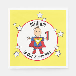 1. Geburtstag Super Boy Cartoon Party Napkin Serviette