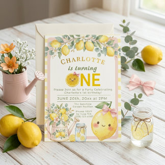 1. Geburtstag Süße Kleine Limonade Eins Einladung