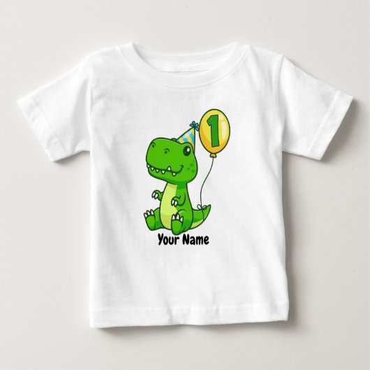 1. Geburtstag T-Rex Baby T-shirt (Vorderseite)