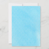 1. Geburtstag Taufe Blue Gold Text Polka Dot Einladung (Rückseite)