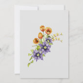 1. Geburtstag Taufe Frühlingsblumen und Tulpen Einladung (Rückseite)