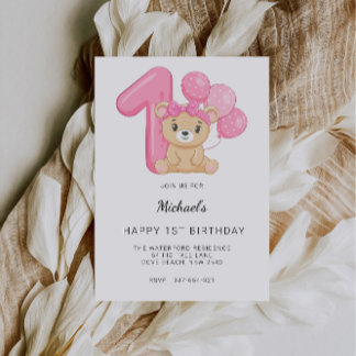1. Geburtstag, Teddy Bear Einladung