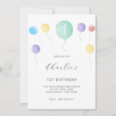 1. Geburtstag, Teddy Bear Einladung (Vorderseite)