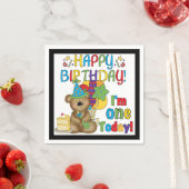 1. Geburtstag Teddy Bear Geburtstagspapier Napkins Serviette (Beispiel)