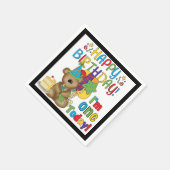 1. Geburtstag Teddy Bear Geburtstagspapier Napkins Serviette (Ecke)