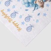1. Geburtstag Teddybär Blau Seidenpapier (Ausschnitt)
