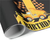 1. Geburtstag Thema "Boy Construction" Geschenkpapier (Rolleneckpunkt)