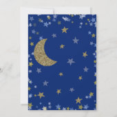 1. Geburtstag Twinkle Little Star Gold Boy Einladung (Rückseite)