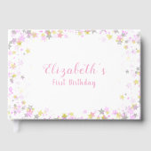 1. Geburtstag Twinkle Little Star Rosa Gästebuch (Vorderseite)